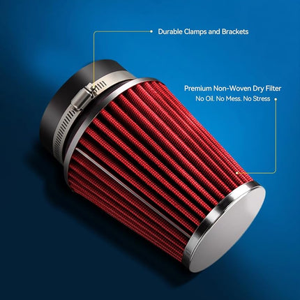 PHILTOP 3.5" Cold Air Intake Kit Fit for 2008-2012 Mercedes-Benz C350