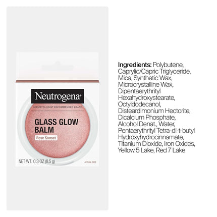 Neutrogena Glass Glow Balm, Balm Makeup for Dewy Radiant Skin, 0.3 oz