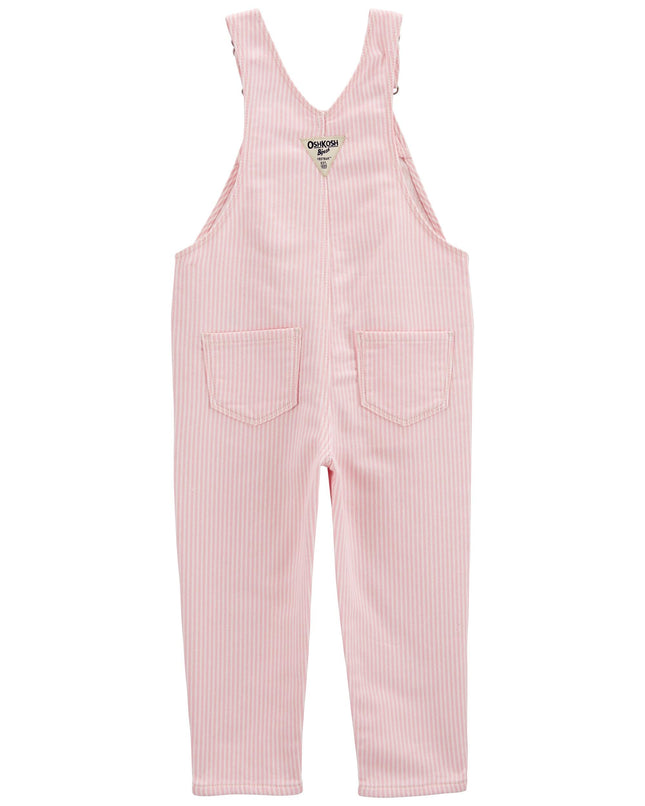OshKosh B'Gosh Girl's World's Best Overalls Jumpsuit, Pink Hickory Stripe, 24 Months