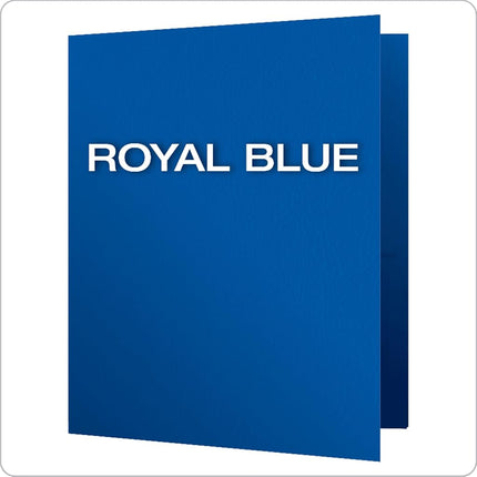 Oxford Twin Pocket Folders, Letter Size, Royal Blue, 25 per Box (57512)