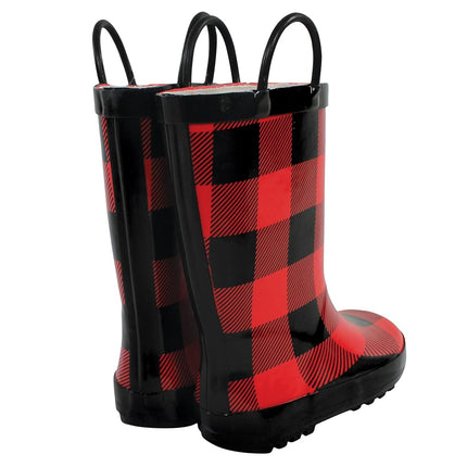 Bottes de pluie unisexe Hudson Baby pour enfant, motif écossais, 2 ans (taille enfant)