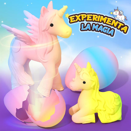 Unicorn Hatching Rainbow Eggs for Kids 6 Pack Toddler Toys for Boys & Girls