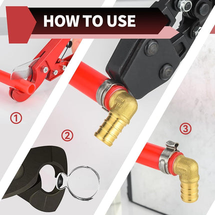 Anillos de abrazadera de cincha PEX de acero inoxidable EFIELD de 1/2 pulgada (paquete de 120 unidades) para tuberías PEX