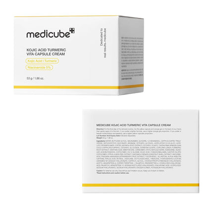 medicube Turmeric Vita Capsule Cream for Uneven Skin Tone, Glow Hydration & Radiance | Korean Skincare | 1.94 oz
