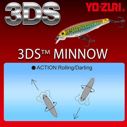 Yo-Zuri F1135 HPBK 3DS Minnow Suspending Lure, 2-3/4-Inch, Holographic Peanut Bunker