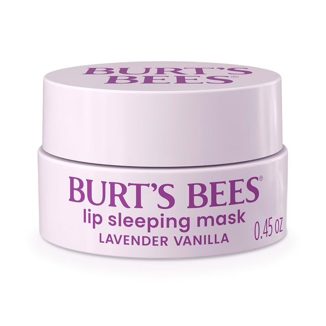 Burt�s Bees Lavender Vanilla Lip Sleeping Mask, With Hyaluronic Acid and Squalane Moisturizer To Instantly Hydrate Lips, Overnight Lip Mask, Lip Treatment, 0.45 oz.
