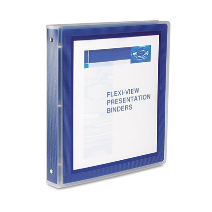Avery Flexi-View 3 Ring Binder, 1.5 Inch Round Rings, 1 Navy Blue Binder (17638)