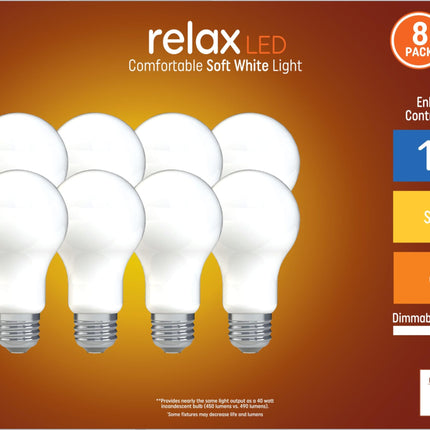 GE Relax 8-Pack 40 W Equivalent Dimmable Warm Whit