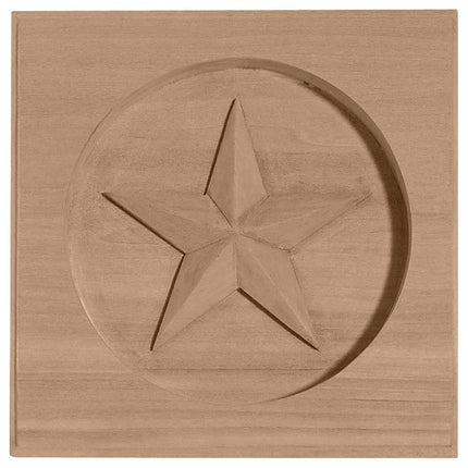 Ekena Millwork ROS06X06AUAL Austin Star Rosette, 6-Inch x 6-Inch x 1-Inch, Alder