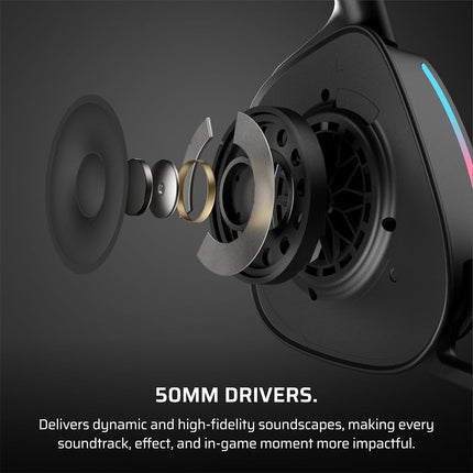 Corsair VOID v2 Wireless Gaming Headset with Bluetooth for PC, PS5, PS4, Switch, Mobile – Dolby Atmos, 70 Hr Battery, Dual Wireless, Lightweight, Fast Charging – Carbon