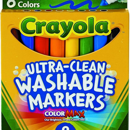 Crayola Ultra-Clean Washable Markers, Broad Line, 