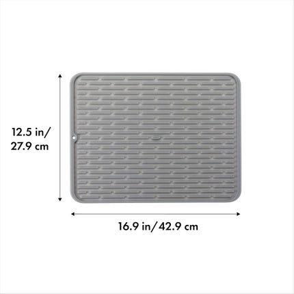 OXO 1410880 Good Grips Drying Mat, Grey, Large Rectangle