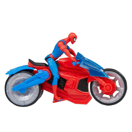 Spider-Man Marvel Web Blast Cycle Toy Set with 10-cm Action Figure and 2 Web Projectiles
