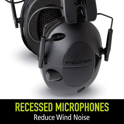 3M Safety TAC100-OTH Black Peltor Sport Tactical 100 Electronic Hearing Protector, Ear Protection, NRR 22 Db, Ideal for Shooting and Hunting