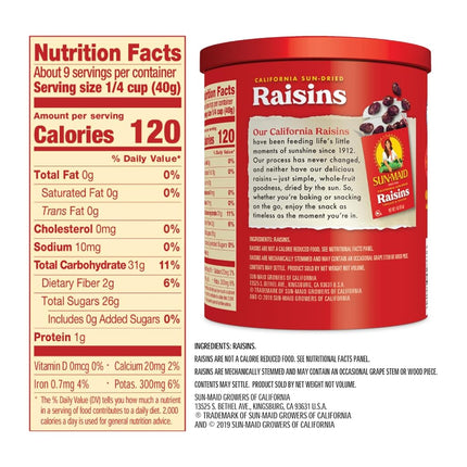 Sun-Maid Natural California Raisins 13 Oz. by Sun-Maid Growers of California