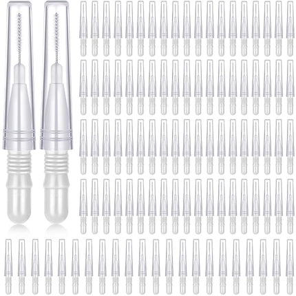BBTO 100 Pièces Brosses interdentaires pour appareils dentaires, brossettes de nettoyage interdentaire, cure-dents, têtes de brosse à dents, cure-dents buccaux, outils de nettoyage (blanc)