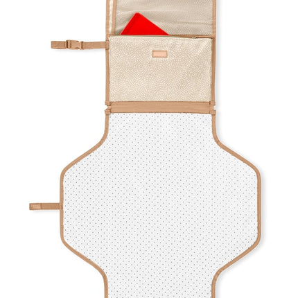 Skip Hop Portable Baby Changing Pad, Pronto, Beige Swirl Dot