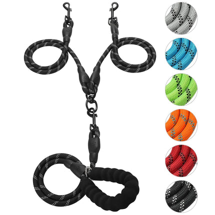 Double Dog Reflective Detachable Coupler and Tangl