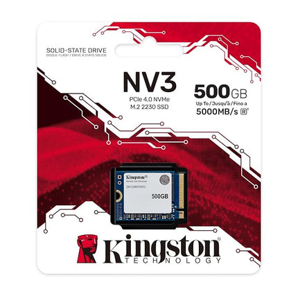 Kingston NV3 NVMe PCIe 4.0 Internal SSD 500GB M.2 2230-SNV3SM3/500G
