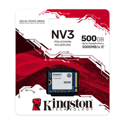 Kingston NV3 NVMe PCIe 4.0 Internal SSD 500GB M.2 2230-SNV3SM3/500G