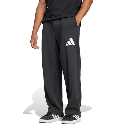 adidas Mens Essentials 3-bar Wide Leg Pants, Black
