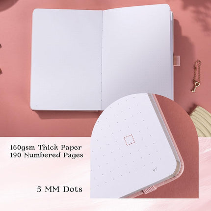 MGGAO Dotted Journal for Women Men, A5 Hardcover Dot Notebook