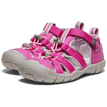 KEEN Unisex-Child Seacamp 2 CNX Closed Toe Sandals, Very Berry/Dawn Pink, 7