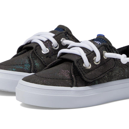 Sperry Kids Girls Crest Vibe Jr Sneaker, Black, 8.