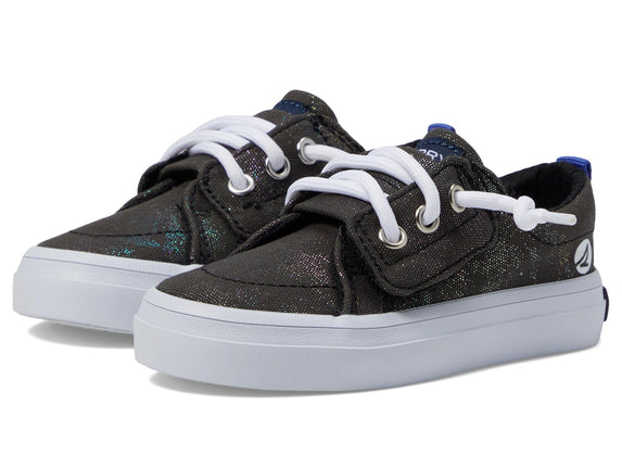 Sperry Kids Girls Crest Vibe Jr Sneaker, Black, 8.