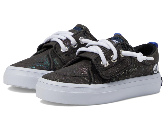 Sperry Kids Girls Crest Vibe Jr Sneaker, Black, 8.