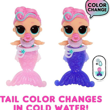 L.O.L. Surprise! Mermaids Baby Sisters - With Colour-Changing Tails, Random Assortment, Includes 1 Doll with Cute Accessories, Collect All 8 Dolls, For Kids Ages 4 and Up, Rosa