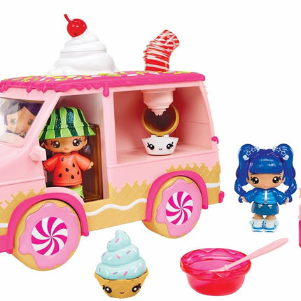 Yummiland Lipgloss Truck - Kids Lip Gloss, Includes 2 Num Noms, 2 Lip Gloss Making Kits with Chocolate and Birthday Cake Flavours, Suitable for Kids Ages 4 and Up