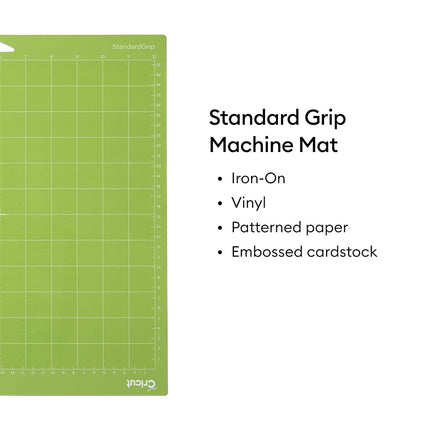 Cricut Tapetes de máquina StandardGrip de 30,5 cm x 30,5 cm, tapetes de corte reutilizables para manualidades con película protectora, úsalos con cartulina, vinilo termoadhesivo y más, compatibles con Cricut Explore y Maker (3 unidades)