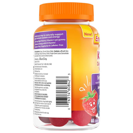 Emergen-C Kidz Daily Immune Support Dietary Supplements, Flavored Gummies with Vitamin C and B Vitamins for Immune Support, Berry Bash Flavored Gummies - 44 Count