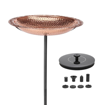 Good Directions Polished Copper Bird Bath with Fou
