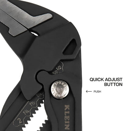 Klein Tools D53110 Compact Plier Wrench, High Leverage Multi-Use Adjustable Plier Wrench with Smooth Jaws, 10-Inch
