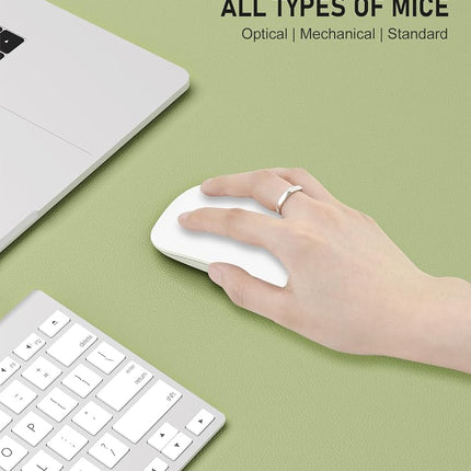Niniubye Desk Pad, 48" x 17" PU Leather Non-Slip Desk Mat Large Mouse Pad for Desktop, Waterproof Laptop Computer Writing Mat for Office, Home, Work, Gaming, Green