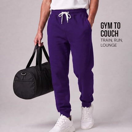 Southpole Men's Basic Active Fleece Jogger Pants-Regular and Big & Tall Sizes, Purple, XXL