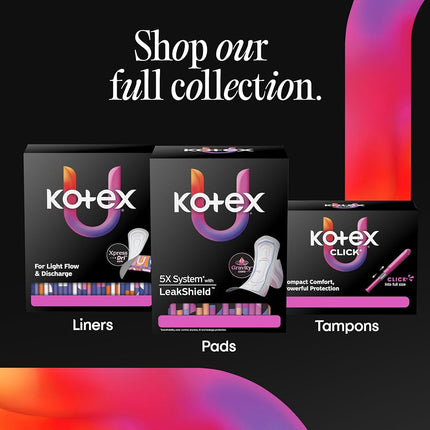 Kotex Absorbent Flat Liners, Light Absorbency, Regular Length 120 Count (Packaging May Vary)