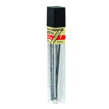 Minas de recambio Pentel Super Hi-Polymer, 0.5 mm, finas, F, 144 unidades (C505-F)