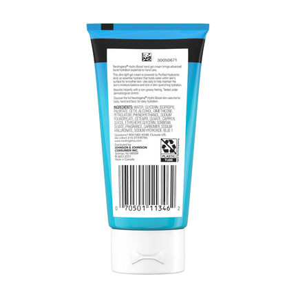 Neutrogena Hydro Boost Crema de Manos en Gel con Ácido Hialurónico para Manos Suaves, Flexibles, Ligeras y No Grasas, 3 Onzas (paquete de 3)