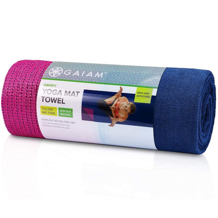 Gaiam Grippy Non Slip Yoga Mat Towel - Fast Drying