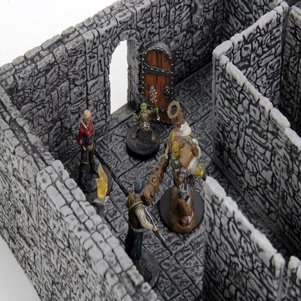 WizKids WarLock Tiles Miniatures - Dungeon Tiles II Full Height Stone Walls Expansion,Grey
