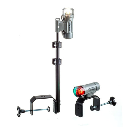 Attwood Corporation - 14194-7 Clamp-On LED Light Kit - Marine Grey, Telescoping