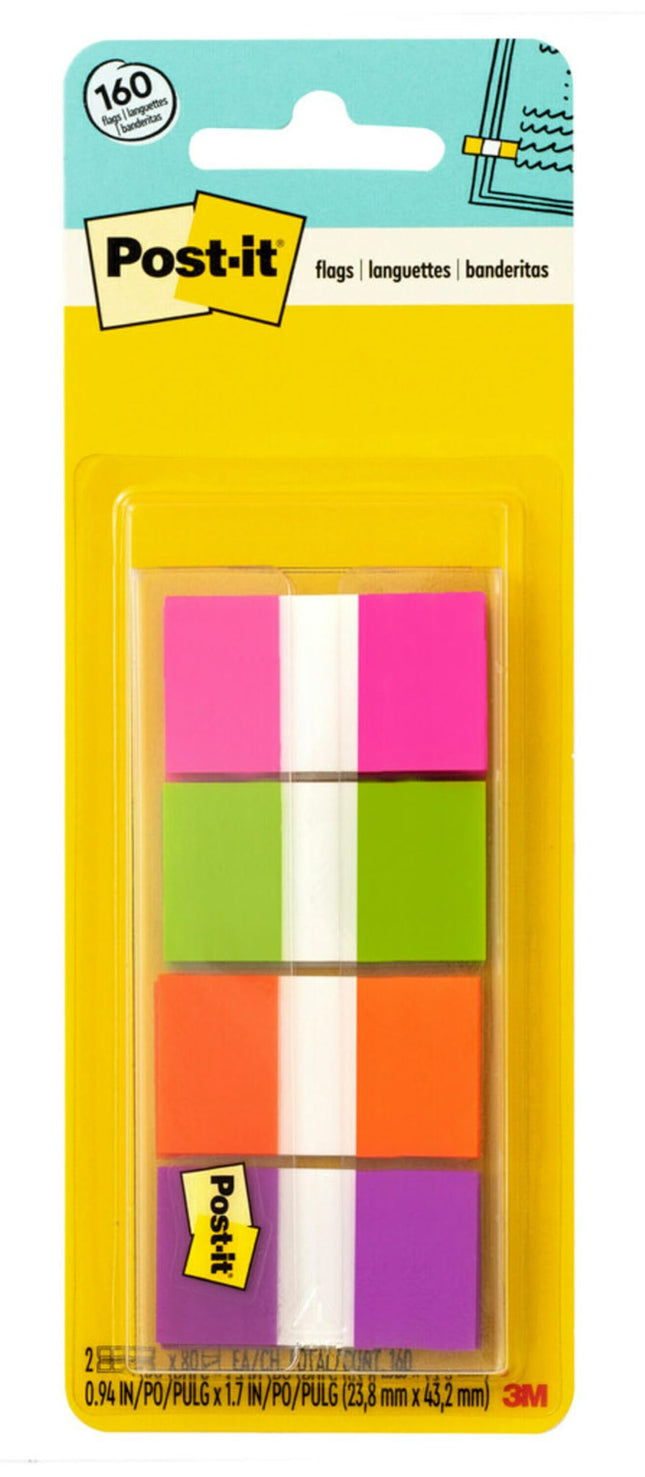 Post-it Flags with On-the-Go Dispenser, Assorted B