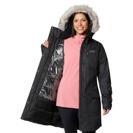 Columbia Women's Suttle Mountain Long Insulated Jacket, Noir, Grande