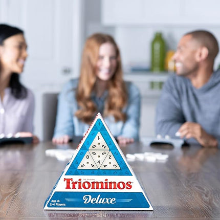 Triominos Deluxe: The Original Triangular Domino Game, Three-Sided Domino Fun for All The Family, for 2-4 Players, Ages 6+