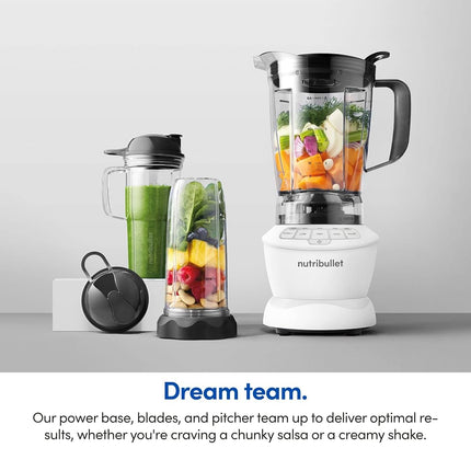 nutribullet® Blender Combo Grand Format 1200W – Blanc Mat