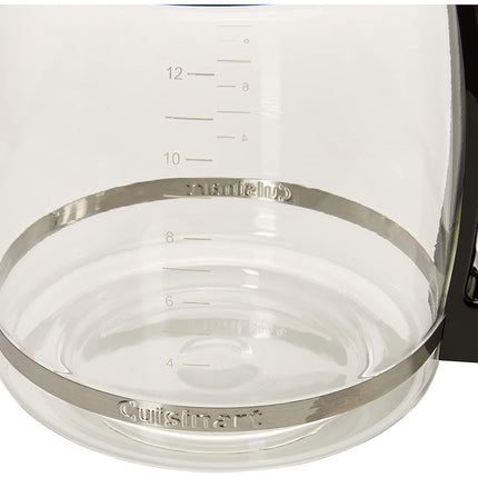 Cuisinart 12-Cup Replacement Glass Carafe, Black, 12 Cup