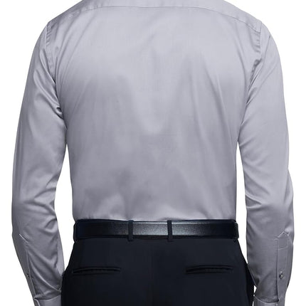 Van Heusen Men's Dress Shirt Regular Fit Flex Collar Stretch Solid Tuxedo, Grey Mist, 42 cm Hals 81 cm-84 cm Ärmel